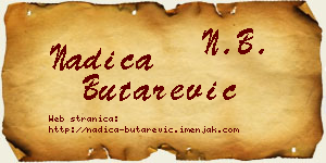 Nadica Butarević vizit kartica